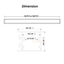 Load image into Gallery viewer, 42*35mm Wall Light LED Profile Uplight or Downlight Aluminum Channel Extrusion Track for Architectural Designer(DK-MP4235)