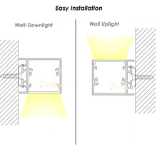 Load image into Gallery viewer, 42*35mm Wall Light LED Profile Uplight or Downlight Aluminum Channel Extrusion Track for Architectural Designer(DK-MP4235)
