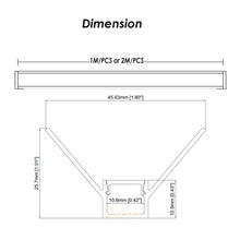Load image into Gallery viewer, 46*26mm Inner Corner Plaster-in Profile Extrusion,Aluminum LED Channel for Architectural Lighting(DK-DP4626)