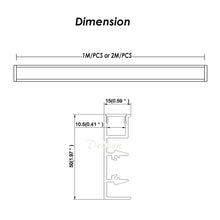 Load image into Gallery viewer, 50*15mm Wall Light LED Aluminum Profile With Milky Cover Alu Channel Extrusion Track for Architectural(DK-MP5015)