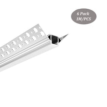 Load image into Gallery viewer, 50*23mm Outer Coner Drywall LED Profile,Aluminum Channel for Plaster With Light Strip Diffuser Cover(DK-DP5023)