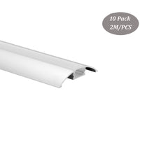 Load image into Gallery viewer, 52*9mm Flat Aluminum LED Profile with Milky Diffuser Cover for 8-12mm Width Strip Light(DK-MP5209)