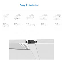 Load image into Gallery viewer, 57*14mm Trimless Recessed Plaster LED Profile,Spotless LED Strip Aluminum Channel Extrusion for Interior Lighting(DK-DP5714)