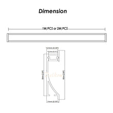 Load image into Gallery viewer, 68*14mm Baseboard LED Strip Aluminum Profile Channel System for Wood Wall Floor Skirting Board(DK-DP6814)