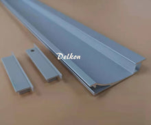 Load image into Gallery viewer, 68*14mm Baseboard LED Strip Aluminum Profile Channel System for Wood Wall Floor Skirting Board(DK-DP6814)