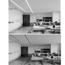 Cargar imagen en el visor de la galería, 69*13mm Plaster LED Profile Trimless Recessed Drywall Aluminum Channel With Black Diffuser Cover for Architectural Lighting(DK-DP6913)