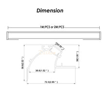 Load image into Gallery viewer, 72*59mm Plaster in LED Profile Wall Washer Aluminum LED Channel Extrusion Track for Architectural Home Theater(DK-DP7259)