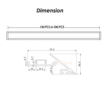 Load image into Gallery viewer, 73*30mm Cove Lighting Plaster in LED Profile Ceiling Indirect Drywall Aluminum LED Profile Lighting(DK-DP7330)