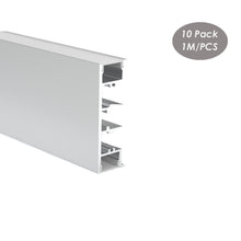 Carica l'immagine nel visualizzatore di Gallery, 75*15mm Aluminum LED Profile Wall Washer Up and Down Light for Architectural With Milky Diffuser Cover(DK-MP7515)