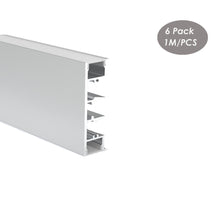 Carica l'immagine nel visualizzatore di Gallery, 75*15mm Aluminum LED Profile Wall Washer Up and Down Light for Architectural With Milky Diffuser Cover(DK-MP7515)