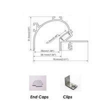 Load image into Gallery viewer, 76*51mm Cove Lighting Mud in LED Aluminum Profile Architectural Gypsum Plaster Ceiling Drywall Channel for LED Strips(DK-DP7651)