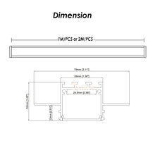 Load image into Gallery viewer, 79*32mm Wall and Ceiling Aluminum Channel LED Recessed Drywall Plaster Profile for Shopping Mall(DK-DP7932)