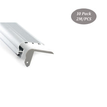 Load image into Gallery viewer, 80*50mm Aluminum LED Profile Stairs with Clip-in Milky Diffuser Cover for Strip Light (DK-MP8050)