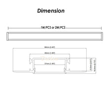Load image into Gallery viewer, 88*18mm Plaster-in LED Profile Extrusion,Trimless Recessed into 5/8" Drywall Aluminium Channel with Flange(DK-DP8818)