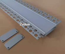Load image into Gallery viewer, 88*18mm Plaster-in LED Profile Extrusion,Trimless Recessed into 5/8" Drywall Aluminium Channel with Flange(DK-DP8818)