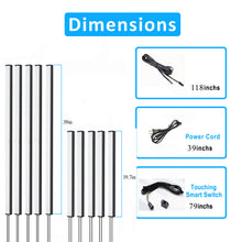 Load image into Gallery viewer, LED Wall Panel Lights Black,Wood Slat Wall Panel Strip Light,3000K Touchable Switch Dimmable LED Recessed Lighting for Living Room Bedroom Bathroom Stairs（Black-10PCS)
