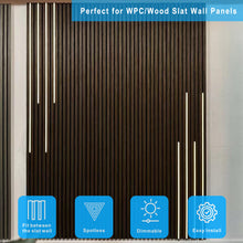 Load image into Gallery viewer, LED Wall Panel Lights Black,Wood Slat Wall Panel Strip Light,3000K Touchable Switch Dimmable LED Recessed Lighting for Living Room Bedroom Bathroom Stairs（Black-8PCS)
