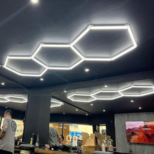 Charger l&#39;image dans la galerie, Customized Hexagon LED Lighting Garage Led Light Ceiling Workshop Light For Garage Gym Basement Car Shop（DK-HGS403A）
