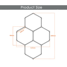 Cargar imagen en el visor de la galería, Customized Hexagonal LED Honeycomb Lighting Car Detailing Workshop Hex Grid Light System（DK-HGS404C）
