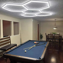 Lataa kuva Galleria-katseluun, Free Combination Hexagonal LED Light Hexagon LED Garage Light Honeycomb Hexagon Ceiling Lights（DK-HGS405C）
