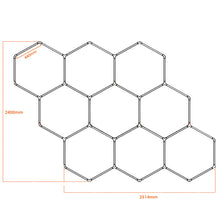 Cargar imagen en el visor de la galería, Hexagon LED Garage Lights Ceiling Hexagon LED Lights for Gym Garage Car Showroom Office（DK-HGS409B）
