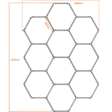 Cargar imagen en el visor de la galería, Led Garage Lights Hexagon Hex Grid Led Ceiling Wall Detailing Studio Hexagon Led Light（DK-HGS410A）
