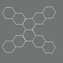 Ladda upp bild till gallerivisning, Seamless Connection Hexagonal LED Light Hexagon LED Garage Light Honeycomb Ceiling Hexagon Lights（DK-HGS410B）
