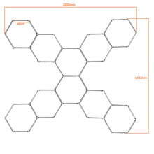 Afbeelding in Gallery-weergave laden, Seamless Connection Hexagonal LED Light Hexagon LED Garage Light Honeycomb Ceiling Hexagon Lights（DK-HGS410B）
