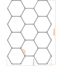 Afbeelding in Gallery-weergave laden, LED Garage Hex Grid Light for Auto Detailing Honeycomb Hexagon Ceiling Light for Car Wash Beauty Station（DK-HGS411A）
