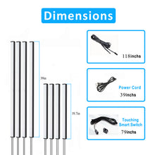 Load image into Gallery viewer, LED Wall Panel Lights Black,Wood Slat Wall Panel Strip Light,3000K Touchable Switch Dimmable LED Recessed Lighting for Living Room Bedroom Bathroom Stairs（Black-8PCS)
