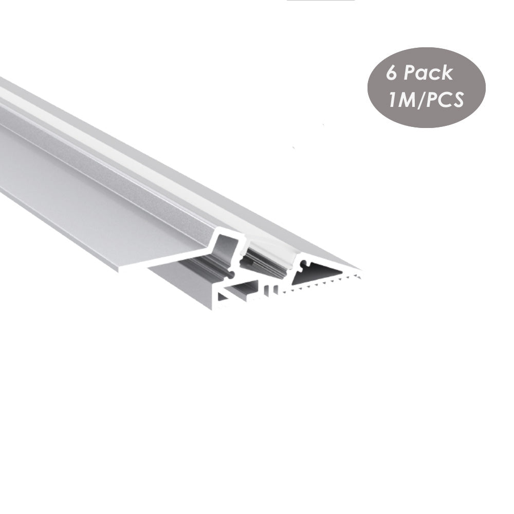 62*20mm Wall to Floor Plaster LED Aluminum Profile LED Strip Light LED Drywall Profile Channel (DK-DP6220）