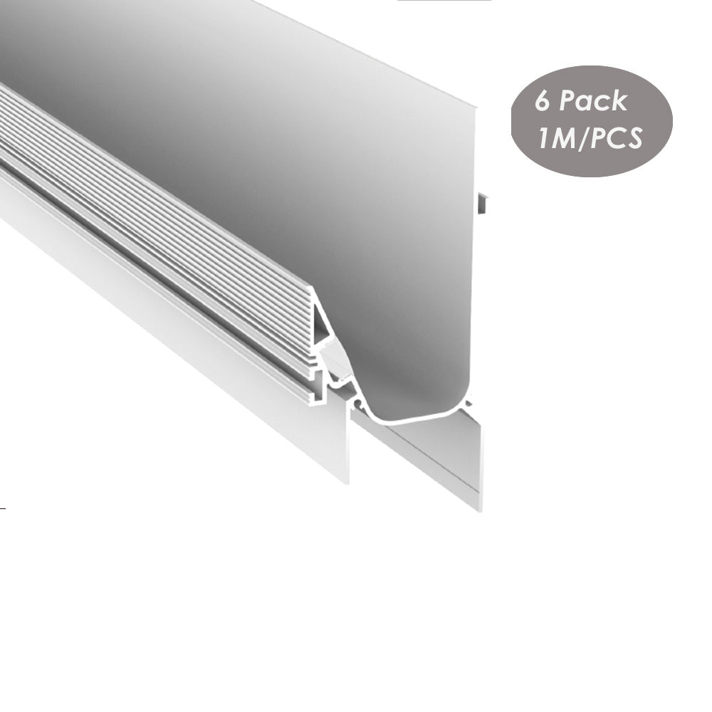 64*136mm aluminum profile for led strip sheetrock wall aluminium led profile white drywall led channel (DK-DP64136)