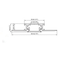 Load image into Gallery viewer, 69*13mm Drywall LED Aluminum Channel Long Diffuser Trimless LED Plaster in Profile for 12.5mm Thick Drywall (DK-DP6913)
