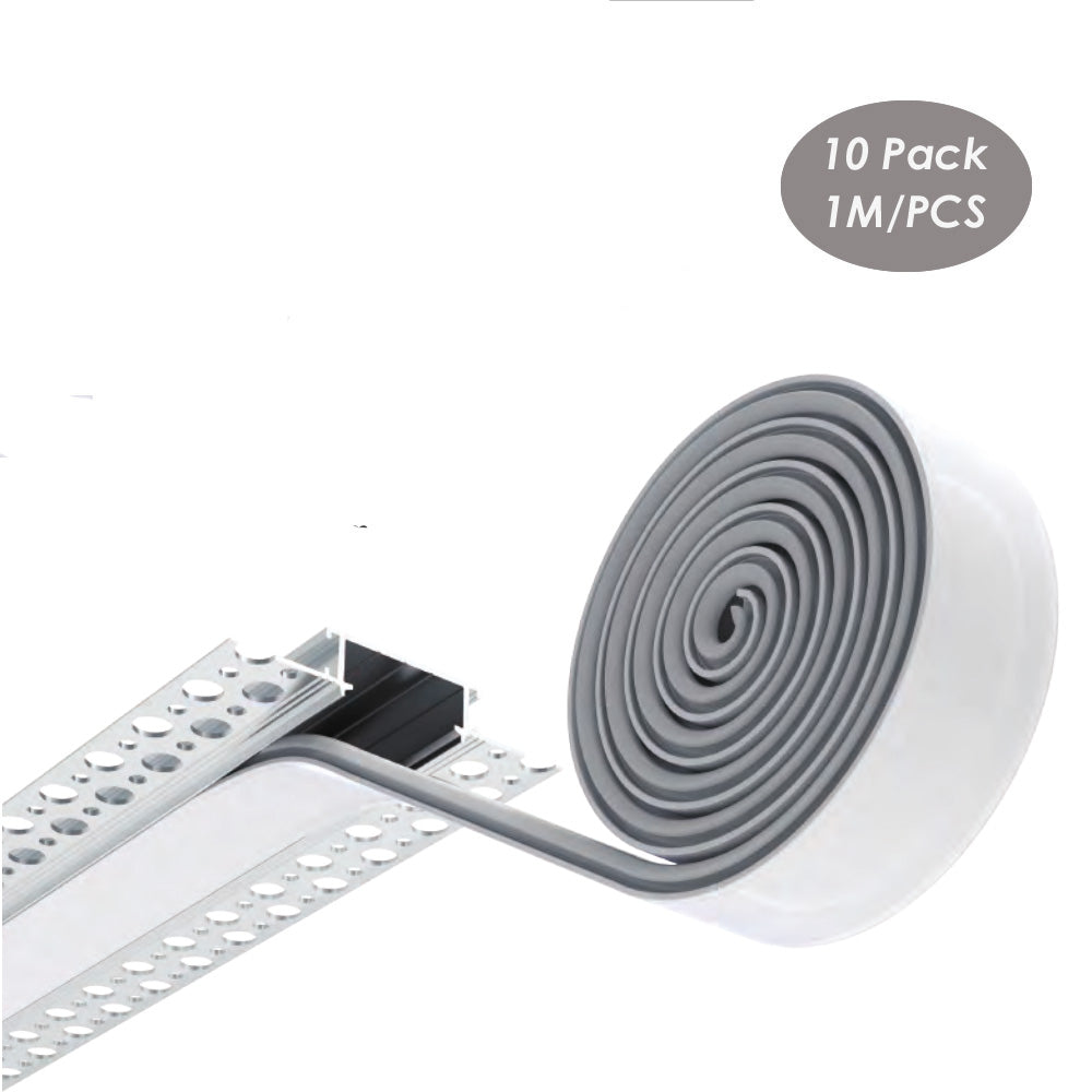 75*13mm Plaster Led Profile With Long Diffuser Drywall Led Profile Strip Housing Aluminum Led Channel for 12.5mm Thick Drywall (DK-DP7513)