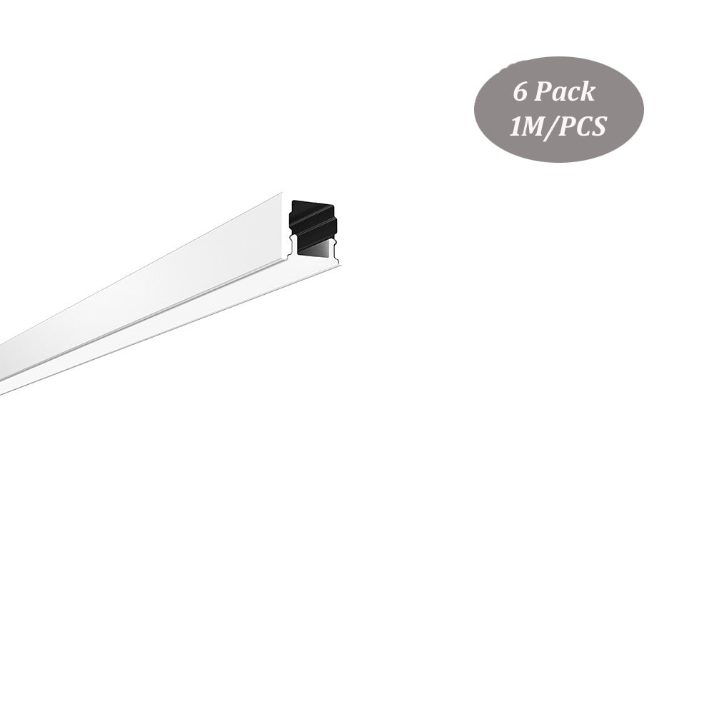 8*8mm Super Slim Aluminum LED Profile U Shape with Milky Diffuser Cover for Cabinet Lighting（DK-MP0808）