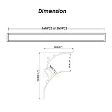 Carica l&#39;immagine nel visualizzatore di Gallery, 104*66mm Wall Washer LED Strip Light Diffuser Channel Profile Extrusion Track for Home Hotel Cooridor(DK-DP10466)
