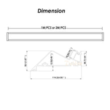 Charger l&#39;image dans la galerie, 114*50mm Cove Lighting Ceiling LED Aluminum Profile Channel Extrusion Track for Architectural(DK-MP11450)
