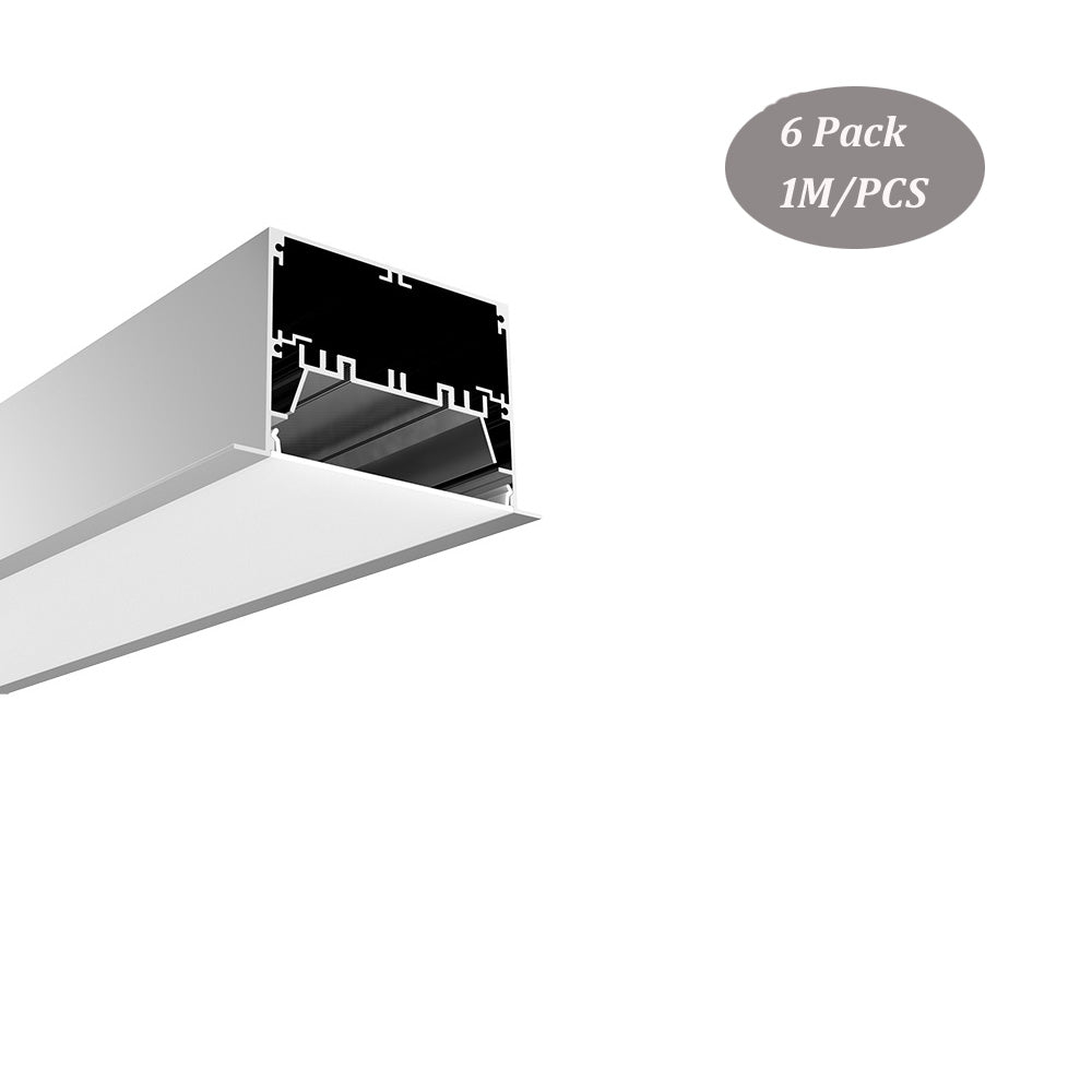 122*75mm Wide LED Aluminum Channel Profile Extrusion Track for Residential and Commercial