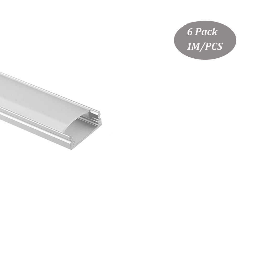 17.5*7mm U Shape Slim LED Aluminum Profile Channel With Milky Diffuser Cover for Under Cabinet （DK-MP1707B）