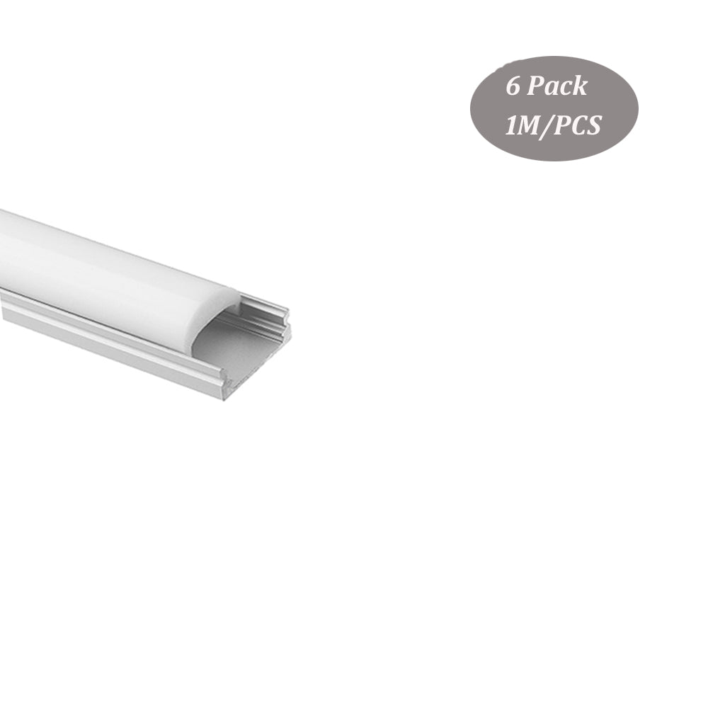 17*13mm U Shape Aluminum LED Profile with 60Degree Milky Diffuser Lense for Architectural Lighting（DK-MP1713L）