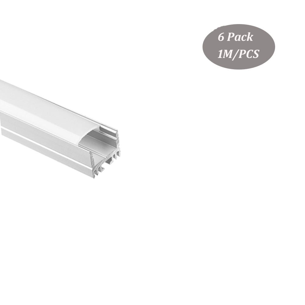 17*15mm LED Aluminum Channel Profile with Milky Diffuser Lense Cover for Kitchen Under Cabinet Lighting（DK-MP1715B）