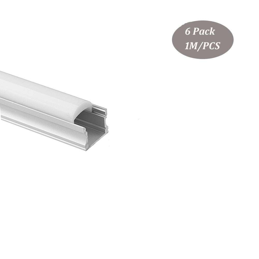 17*20mm Mounted Aluminum LED Profile with Milky Diffuser Lense Cover for Kitchen Under Cabinet Lighting（DK-MP1720L）