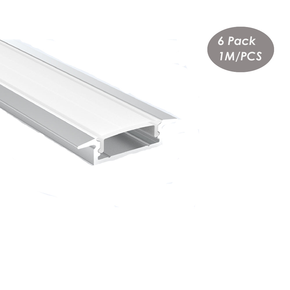 19*7mm Architectural LED Light Strip Diffuser Alu Profile,Trim Recessed Aluminum Channel Extrusion Track(DK-RP1907)