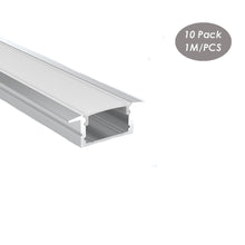 Cargar imagen en el visor de la galería, 19*12mm Aluminum Channel for Strip Light With Milky Diffuser Cover,LED Profile Extrusion Track(DK-RP1912）
