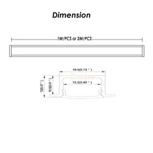 Afbeelding in Gallery-weergave laden, 19*12mm Aluminum Channel for Strip Light With Milky Diffuser Cover,LED Profile Extrusion Track(DK-RP1912）
