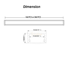 Load image into Gallery viewer, 19*12mm Aluminum Channel for Strip Light With Milky Diffuser Cover,LED Profile Extrusion Track(DK-MP1912）
