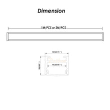 Cargar imagen en el visor de la galería, 19*16mm Magnet LED Profile,LED Strip Light Diffuser Channel With Milky Cover for Under Cabinet（DK-MP1916）
