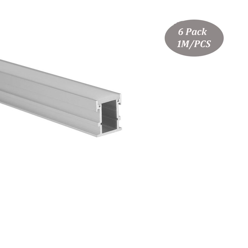 21*26mm Deep Aluminum LED Profile Floor with Clip-in Milky Diffuser Cover for 8-12mm Width Strip Light（DK-MP2126）