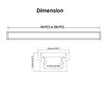 Load image into Gallery viewer, 22*13mm In-ground LED Profile,Heavy Duty Underground Aluminum LED Channel for Floor(DK-DP2213）
