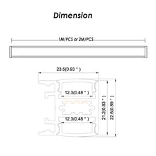 Load image into Gallery viewer, 24*23mm Wall Light LED Profile Uplight and Downlight Aluminum Channel Extrusion Track for Architectural Designer(DK-MP2423)
